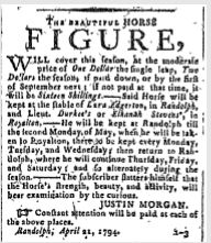 spooner's, 4-28-1794, justin morgan